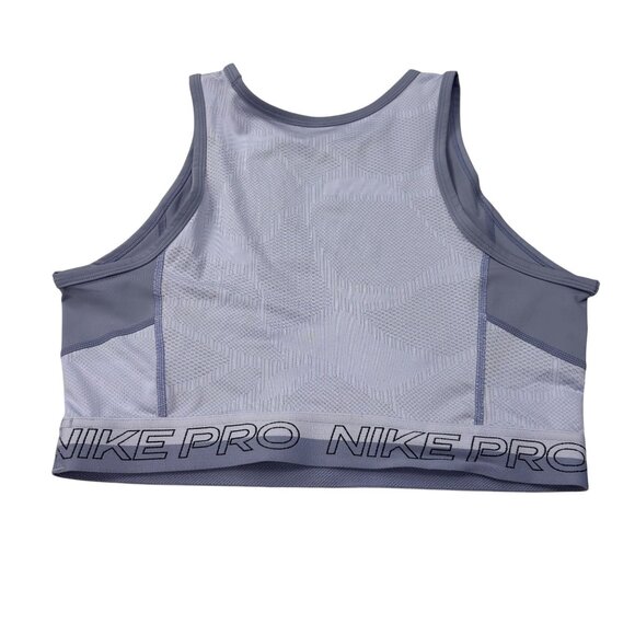 Nike Pro Dri-Fit Womens Purple Sleeveless Crop Top Sports Bra Size S - Picture 6 of 10